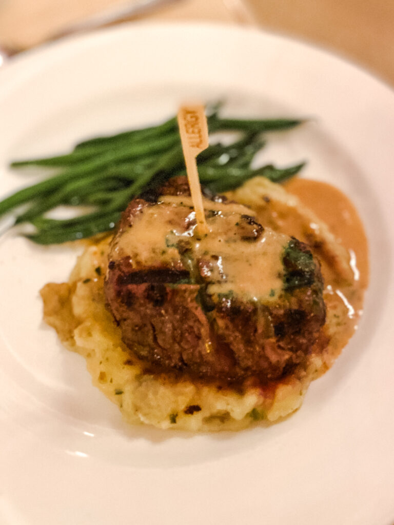 gluten free filet mignon - Disney Be Our Guest Restaurant Review