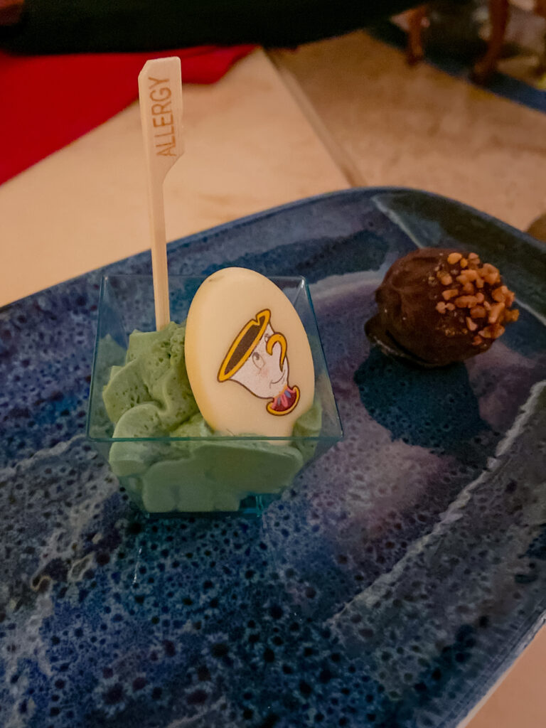 gluten free "the grey stuff" and dessert try Disney Be Our Guest Restaurant Review