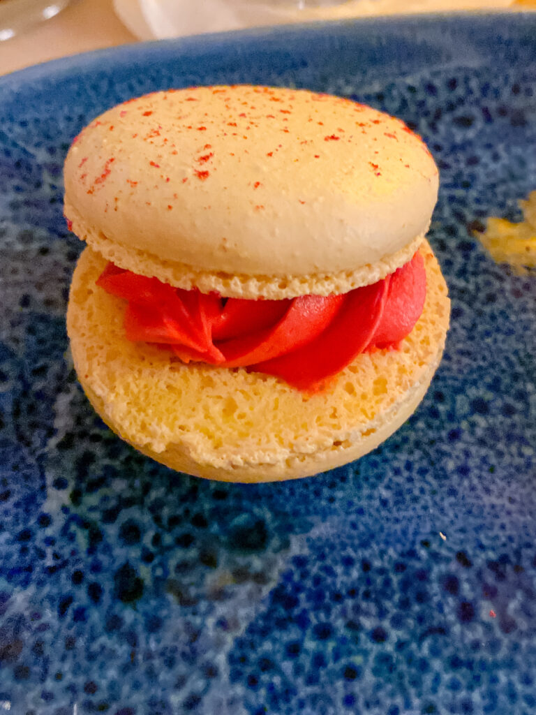 French Macaron from the dessert trio Disney Be Our Guest Restaurant Review