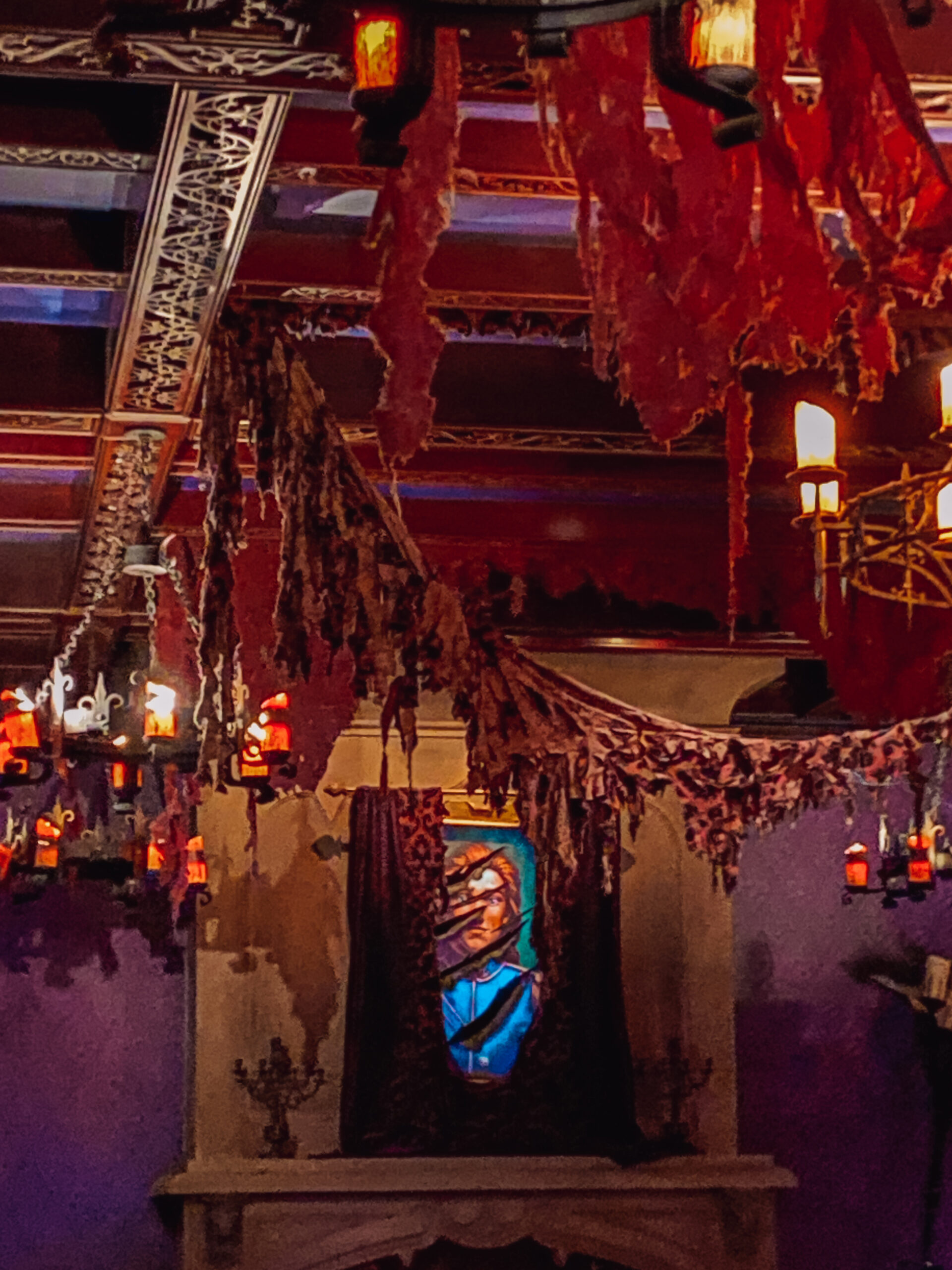 West Wing portrait of Prince Adam at Disney Be Our Guest restaurant